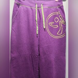 Zumba Fitness Purple Pants with Green Accents
